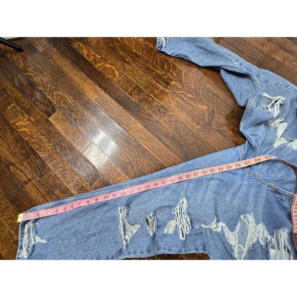 H&M Boyfriend Low Waist Distressed Jeans size 14 - Picture 7 of 12